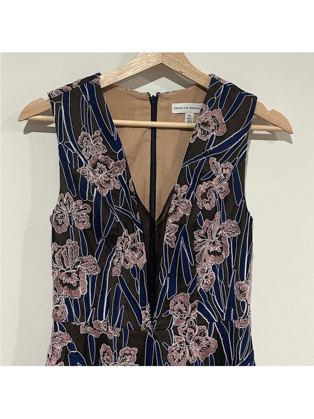 Dress The Population Macie Floral Embroidery Fit & Flare Dress - Picture 5 of 10